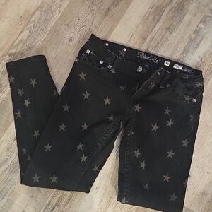 Miss Me Black Star-Embellished Skinny Jeans